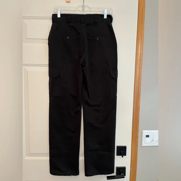 Women’s Garage black cargo trouser skater grunge goth uniform pants. Size 1 - Picture 2 of 16